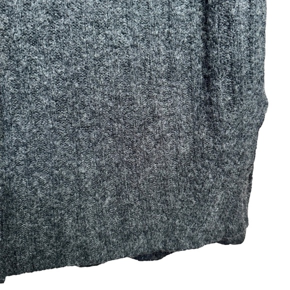 Anthropologie Moth Soft Mixed ribbed knit wool blend Cardigan Sweater Gray XL - Picture 7 of 13